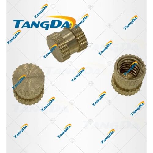 Inch 1/4-20 ID 1/4"-20 in 6.5 7 8mm Threaded Brass Knurl Round Insert Copper Injection nut embedded parts blind-hole TANGDA T