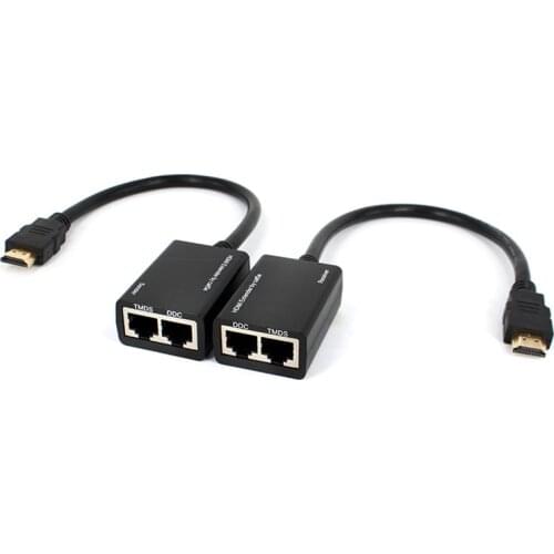 HDMI-compatible Extender Dual Network Cable 30m CAT5e CAT6LAN Ethernet Repeater Extender Amplifier To Rj45