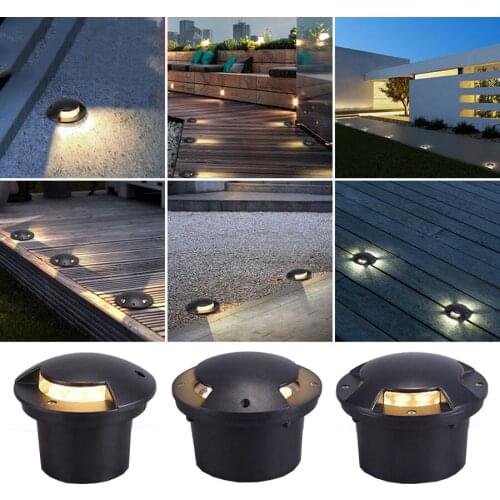 IP67 Waterproof LED Underground Lamp 1/2/3/4 Side Outdoor Garden Embedded Floor Buried Lamps Path Landscape Deck Lights