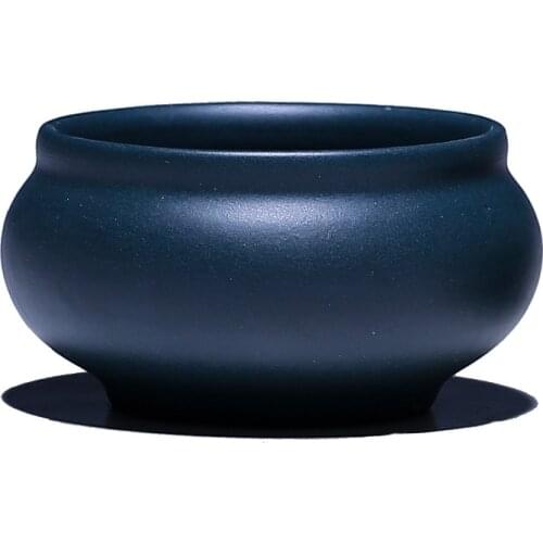 Azure Clay Tea Bowl Zen Blue Individual Cup Single Plain Noodle Small Yixing Drinkwear Suit For Greetea