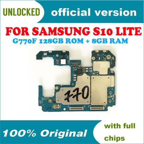For Samsung Galaxy S10 LITE G770F Motherboard Unlocked Logic Board EU Version 128GB Mainboard Plate Full Chips
