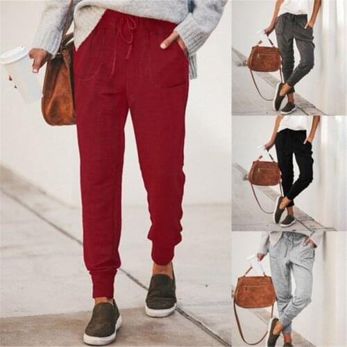 Fashion Women Pants Casual Jogger Dance Harem Sport Pants Baggy Slacks Trousers Sweatpants Solid Color Streetwear