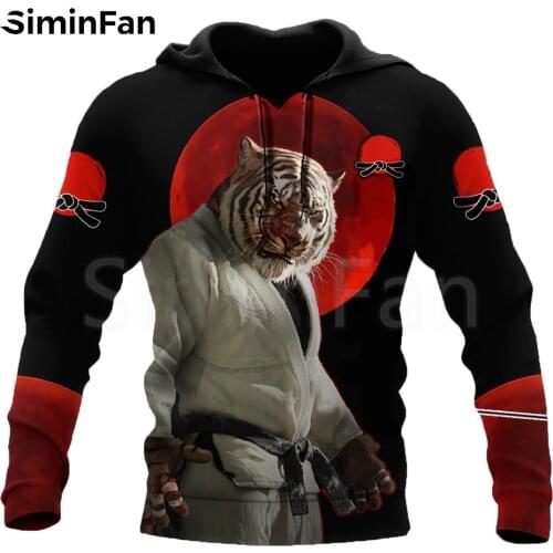 Martial Tiger Art Mens 3D Print Hoodies Love Jiu Jitsu Harajuku Pullover Unisex Sweatshirts Hood Jacket Hip-Hop Women Streetwear