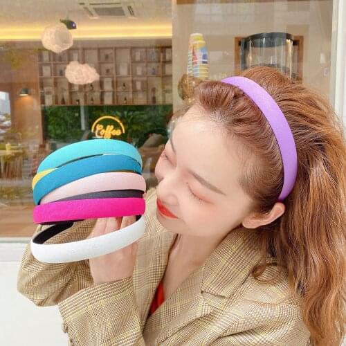 Summer New Face Wash Headband Candy Color Girl Simple Wild Hair Hoop Korean Solid Hairband Fashion Headwear Hair Accessories Hot