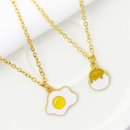 Chick from broken shell Poached Egg Pendant Necklace chicken fun Necklace Gifts for good friends Jewelry accessories