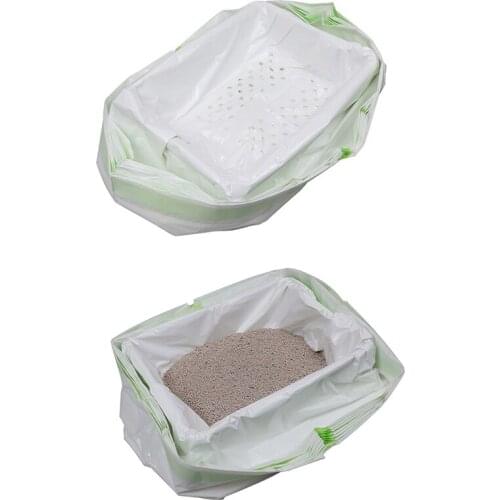 7pcs/bag Portable Household Hygiene Cat Litter Filter Bag Reusable Puppy Litter Box Tray Home Accessories Pet Supplies