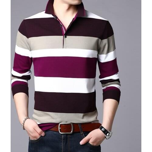 Striped Design New 2020 Men s Brand Polo Shirt Long Sleeves Fashion Spring Autumn Clothes Plus Asian Size M-3XL 4XL 5XL