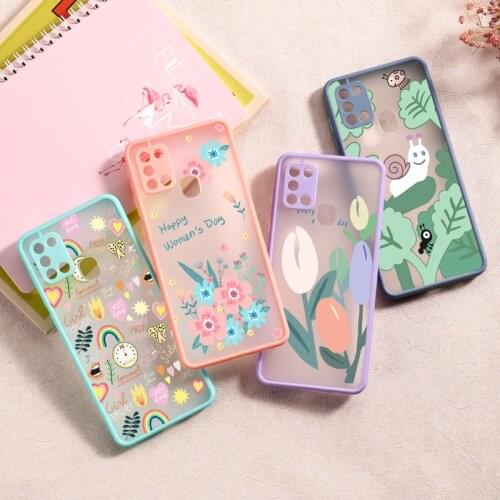 Matte Hard Clear Case For Samsung Galaxy A32 A52 A72 A12 A21S Cover Case on Samsung S20 FE S30 Plus S11e S21 Ultra TPU Bumper