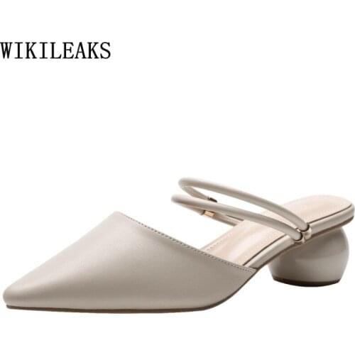 Slides Women Designer Slippers Women Summer 2021 Ladies Slippers Pumps Women Shoes Woman Slippers High Heels Mules Femme Zapatos