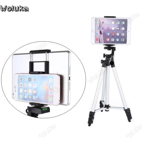 Tripod with Mobile phone Clip tablet Clamp universal live for pad 2/3/4/5/6/mini holder Fixed clip photo selfie CD50 T10