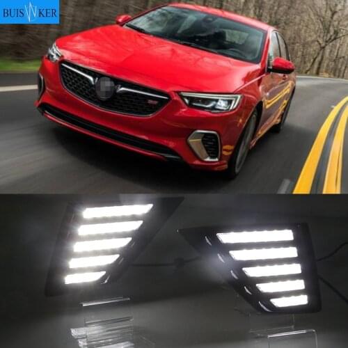 2PCS Flowing Turn Yellow Signal Function 12V Car DRL Lamp LED Daytime Running Light For Opel Insignia GS 2017 2018