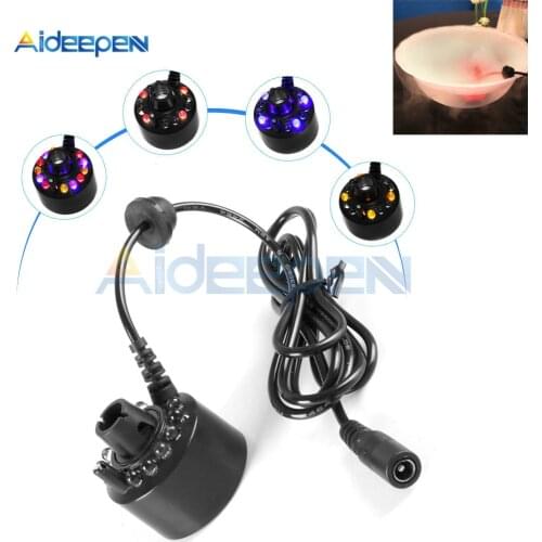 LED Ultrasonic Mist Maker Fogger Fog Water Fountain Pond Atomizer Air Humidifier Easy to Operate Garden Outdoor Sprayer Tool