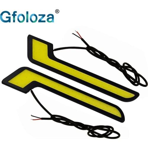 2Pcs LED Daytime Running Lights White DC12V High Power COB Car Fog Lamp DRL Driving Lamp Waterproof 6000K