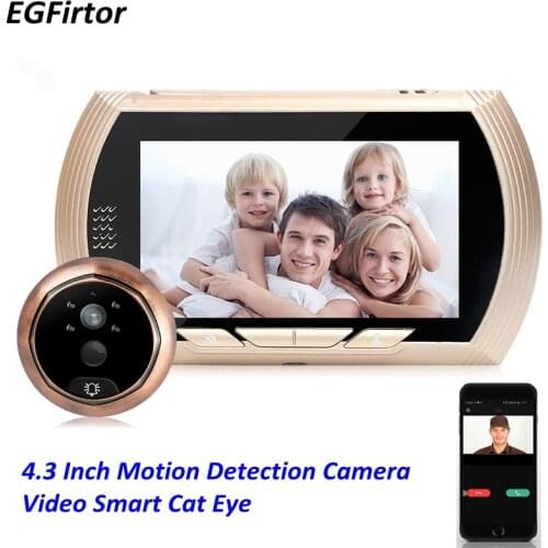 4.3 Inch Wireless Smart Video Intercom Digits Cat Eye PIR Motion Detection Outdoor Camera Waterproof Door Phone Intercom System