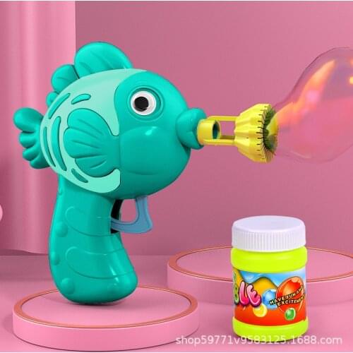 Bubble Blower Machine Fish Moldel Electric Automatic Bubble Maker Soap Water Bubble Gun Outdoor Sunmmer Toys For Children Kids