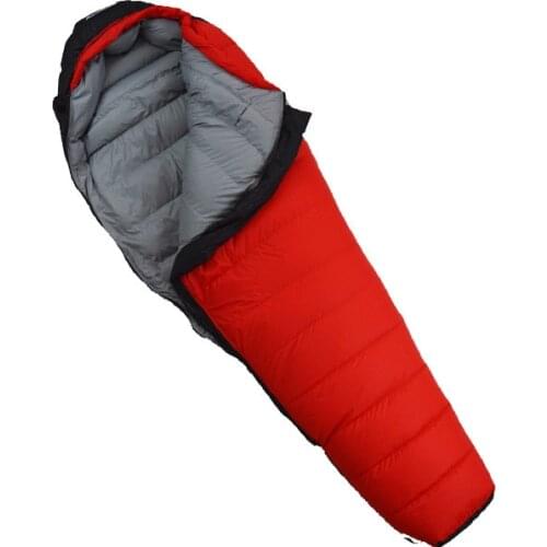 Adult 1500G/1800G/2000G Filling White Duck Down Ultra Light Outdoor Sleeping Bag Camping Trip Portable Can Spliced Together