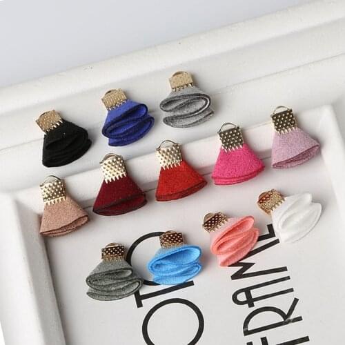 20pcs/Lot 15*15mm Suede Tassel Curtain Garment Decorative Accessories for Home Textile Clothing Supplies