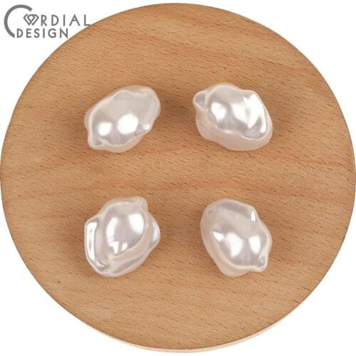 Cordial Design 10Pcs 21*24MM Acrylic Beads/Jewelry Accessories/Irregular Shape/DIY Making/Imitation Pearl Bead/Hand Made