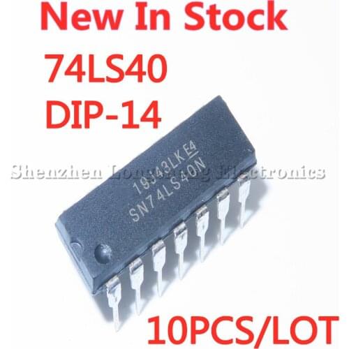10PCS/LOT NEW 74LS40 SN74LS40N DIP-14 Dual 4-Input Positive and Non-Buffered