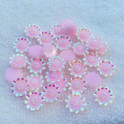 12mm 40pcs Flower Shape Crystal Sew On Rhinestone applique strass For Women Dresses -B084