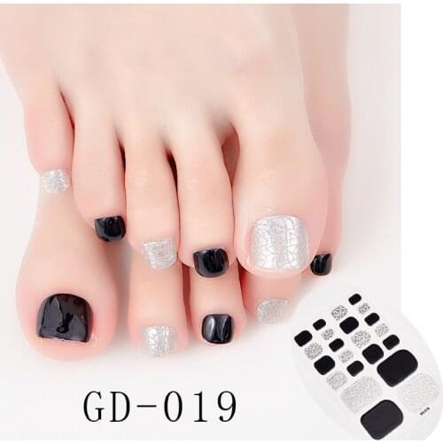 22 Tips/Sheet Women Salon Nail Wraps DIY Self Adhesive Nail Sticker Decals Plain Stickers Nails Sticker Designer Designed