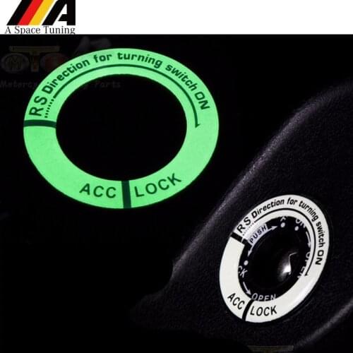3D Gel Glow Key Ring Sticker Car Engine Start Stop Ignition Cover Luminous Light Decoration Decal Universal For Auto Motorcycle