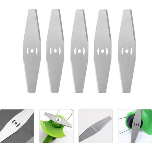 5pcs Metal Grass String Trimmer Blades Lawn Mower Replacement Trimmer Tool Straight Blade Saw Blade Of Electric Cutting Machine