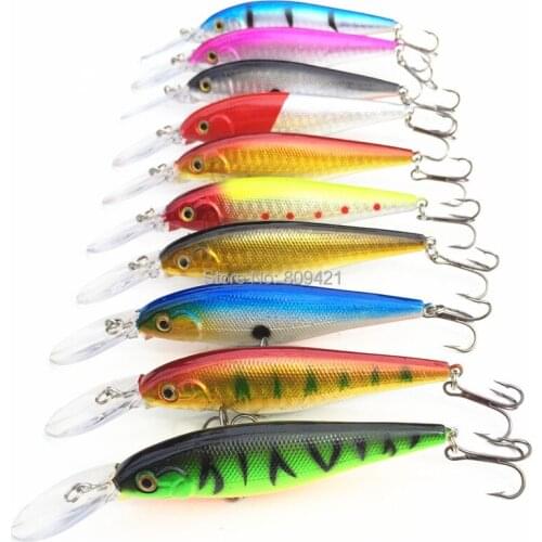 50pcs/lot Blabbermouth board Hooks Fishing Lure Bait Luyaminuo 4.3"11cm / 0.37OZ 10.5g