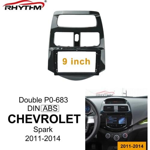 Car Fascia For Chevrolet Spark 2011-2014 Car Dvd Frame 9 Inch Dashboard Installation Trim Refitting Facias Adaptor Panel Kits
