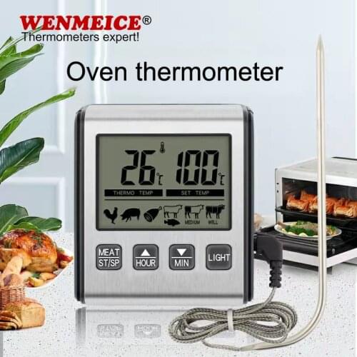 Digital Kitchen Thermometer LCD Display Long Probe Alarm for Grill Oven Food Drop Shipping TP710