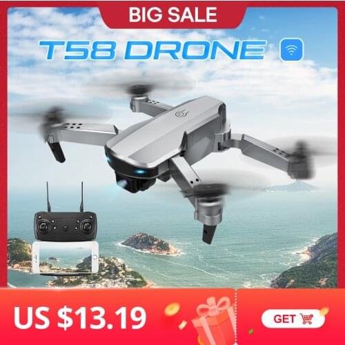 Topacc T58 WIFI FPV Foldable Drone RC Quadcopter Mini 1080P Height Holde RTF DronToy Helicopter Gift VS E68 E88 PRO XT6 V4