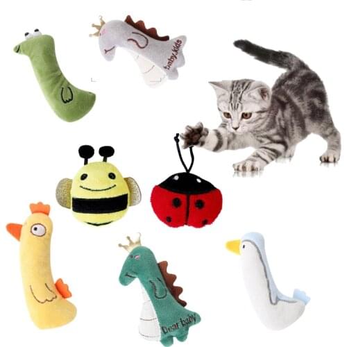 Pet Plush Catnip Cat Toys Interactive Soft Stuffed Chew Teeth Cleaning Toys Cute Cat Mint Funny katten Toys Pet Products