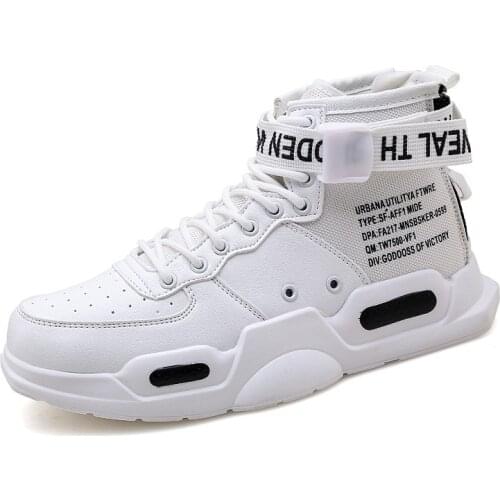 Men and Women Trend Hip-hop Board Shoes Basketball Shoes New High-top Shoes Fashion Shock Absorption Rubber Fashion Shoes
