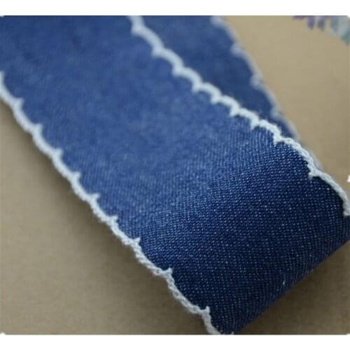 Kewgarden 40mm 4cm 25mm Denim Layering Cloth Ribbon Handmade Tape Riband DIY Bow Accessories Ribbons 5yard/lot