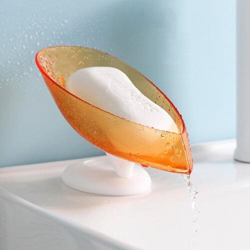 Soap box of new flower and bird can rotate soap to receive box of leaves soap box of bath bath draining water sucker soap frame