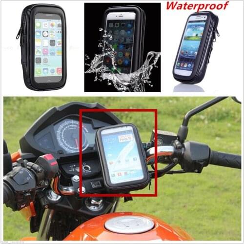 Motorcycles GPS Accessories Waterproof Motorcycle Handlebar Holder Mount bracket + Bag Case For Cell Phone GPS L *W 8.8*16.8cm