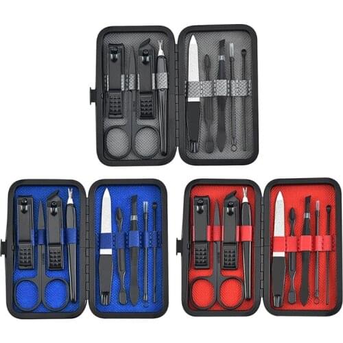 Q1QD Manicure Set Nail Clippers Pedicure Kit Stainless Steel Nail Cutter Care Tools Professional Grooming Kits