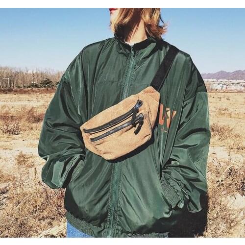 Chest Pack Corduroy Shoulder Bag All-match Cute Crossbody Bag High Quality Travel Belt Bag Man Mochilas Mujer