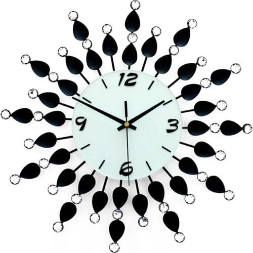European style Tieyi wall clock creative living room clock modern simple bedroom mute quartz wall clock 67X67CM