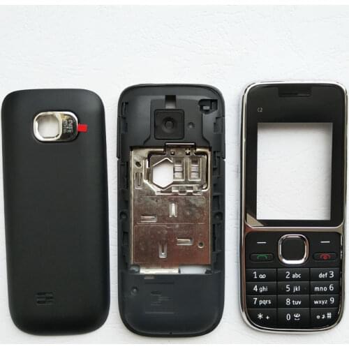 New Full Hosing For Nokia C2 C2-01 Back Cover+Middle Frame+Front Frame+Keypad With Logo