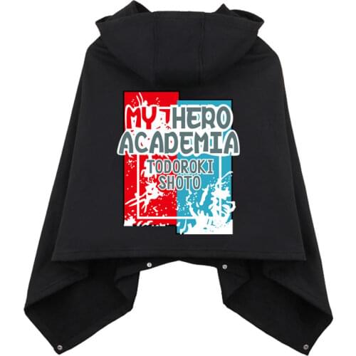 My Hero Academia Shoto winter thicken Cloak Boku no Hero Academia Cape Coat men women warm hooded mantle anime Cosplay Costume