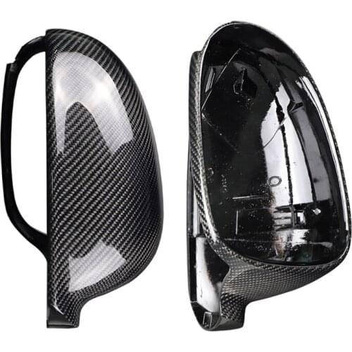 Fit for VW Golf MK5 2003-2009 Carbon Fiber Rearview Mirror Covers Replacement Car Mirror Caps