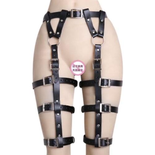 Bdsm New Sex Toy For Ault Women Leather Harness Garter Belt Lingerie Belts Stockings Goth Body Buttocks Bondage PU Leg Suspender