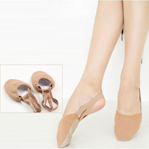 Womens belly dance full elastic half palm shoes rhythmicgymnastics training half shoes ballet non-slip pointe shoes 34-41 size