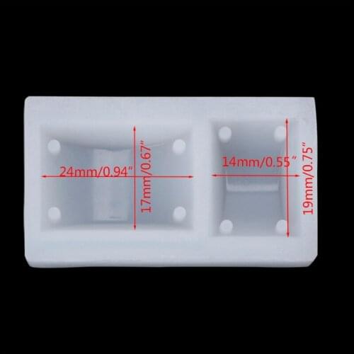 Rectangle Silicone DIY Mold Bracelet Pendant Jewellery Making Mould Resin Hole
