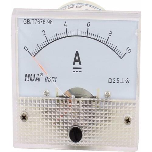 85C1 DC 0-10A 1A 2A 3A 5A 20A 30A Rectangle Analog Amperemeter Panel Meter Gauge