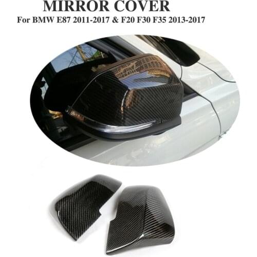 Carbon Fiber Add on style Rearview Mirror Cover Side Wing Caps Fit for BMW E87 2011-2017 & F20 F30 F35 2013-2017