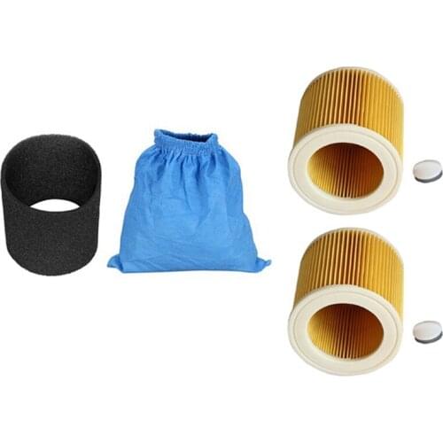 Textile Filter Bags Wet and Dry Foam Filter for Karcher MV1/WD1/WD2/WD3 Vacuum Cleaner Filter Bag Vacuum Cleaner Parts