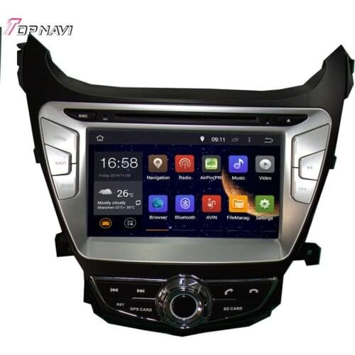 Topnavi 8'' Octa Core 2GB RAM Android 6.0 Car Radio Stereo GPS for HYUNDAI ELANTRA/AVANTE 2014- Audio DVD Player