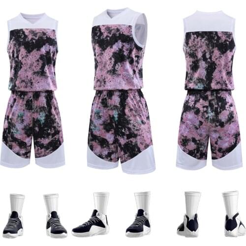 High Quality Basketball Jersey Sets for Men Vest+Shorts Uniform Colorful Sport Clothes Breathable Jerseys Suits